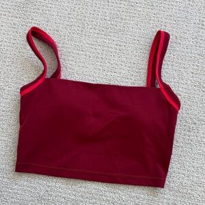 Red lululemon Crop Top